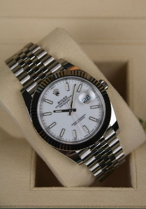 ROLEX DATE JUST WHITE