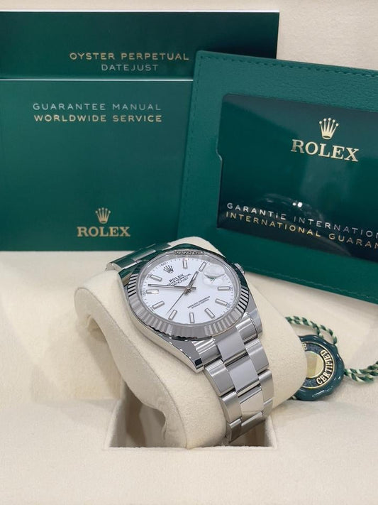ROLEX DATE JUST WHITE